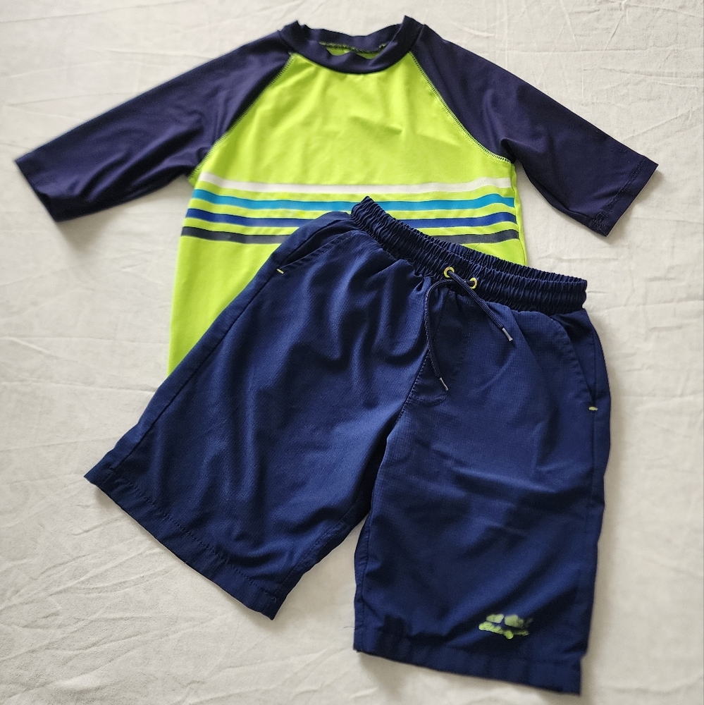Kids Swim Set in Blue and Green - Picture 2 of 6
